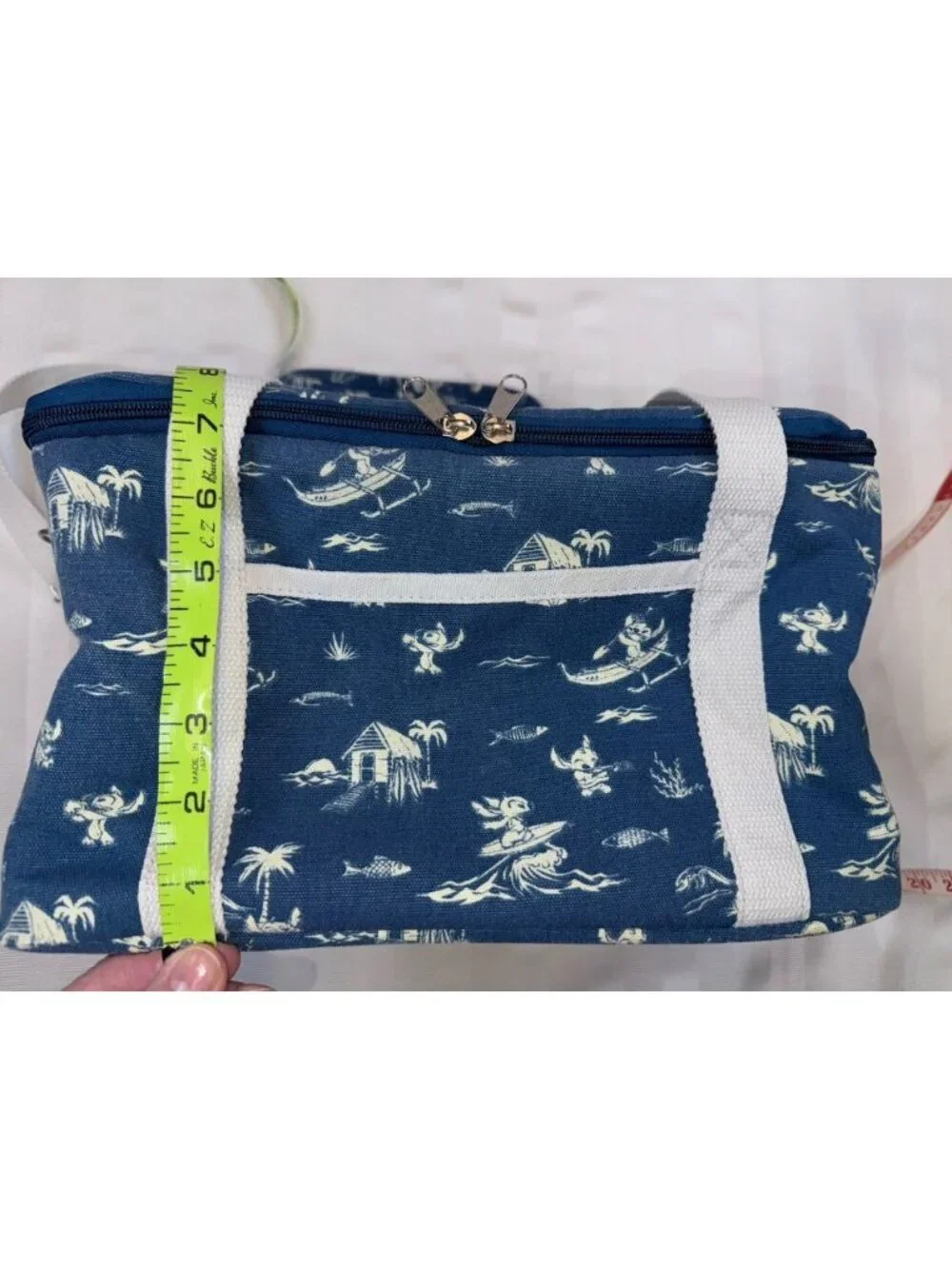 Disney Parks STITCH Blue Soft Side Beach Bag Cooler Picnic Tote Shoulder Strap